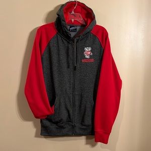 Wisconsin State zip up jogger